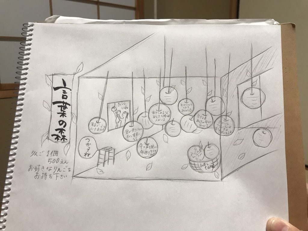 「言葉の森〜りんご園より〜」絵コンテ